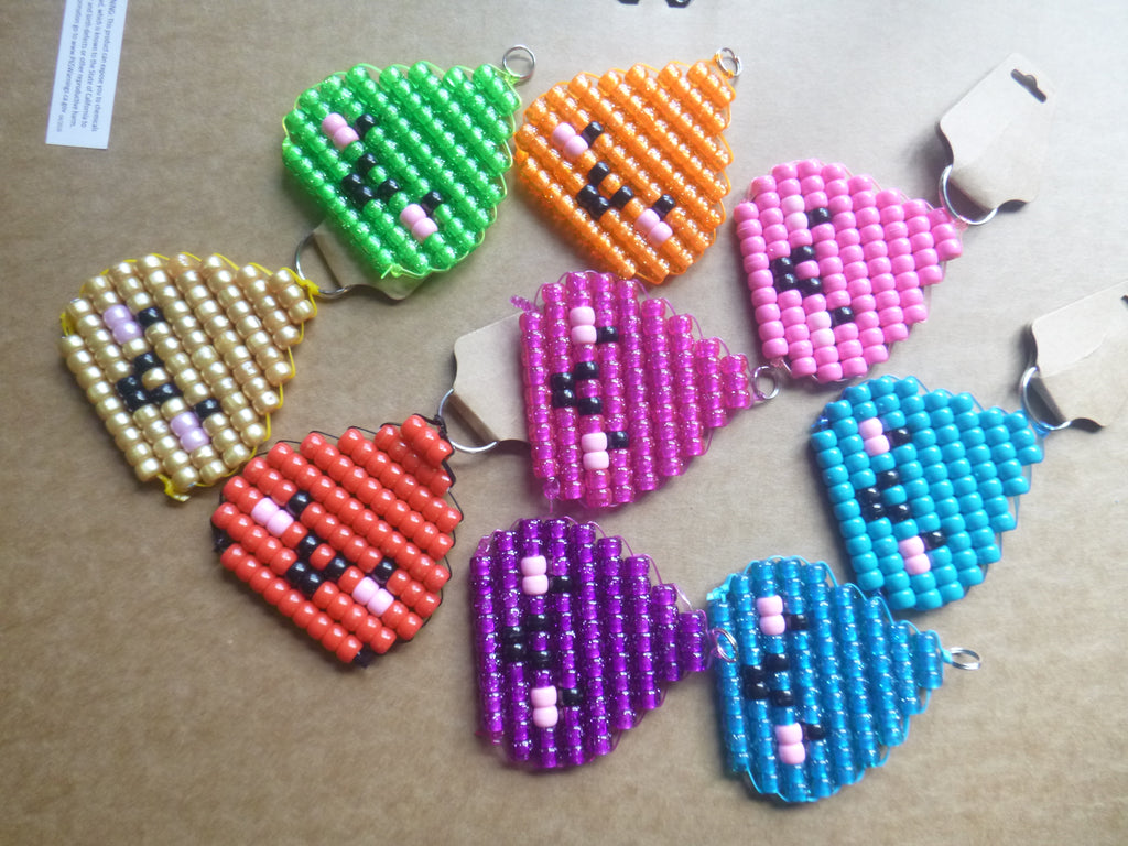 DUMPLING Handmade Pony Bead Keychain