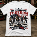 Patriotic USA T-Shirt DEFENDING FREEDOM SINCE '76 Sublimation