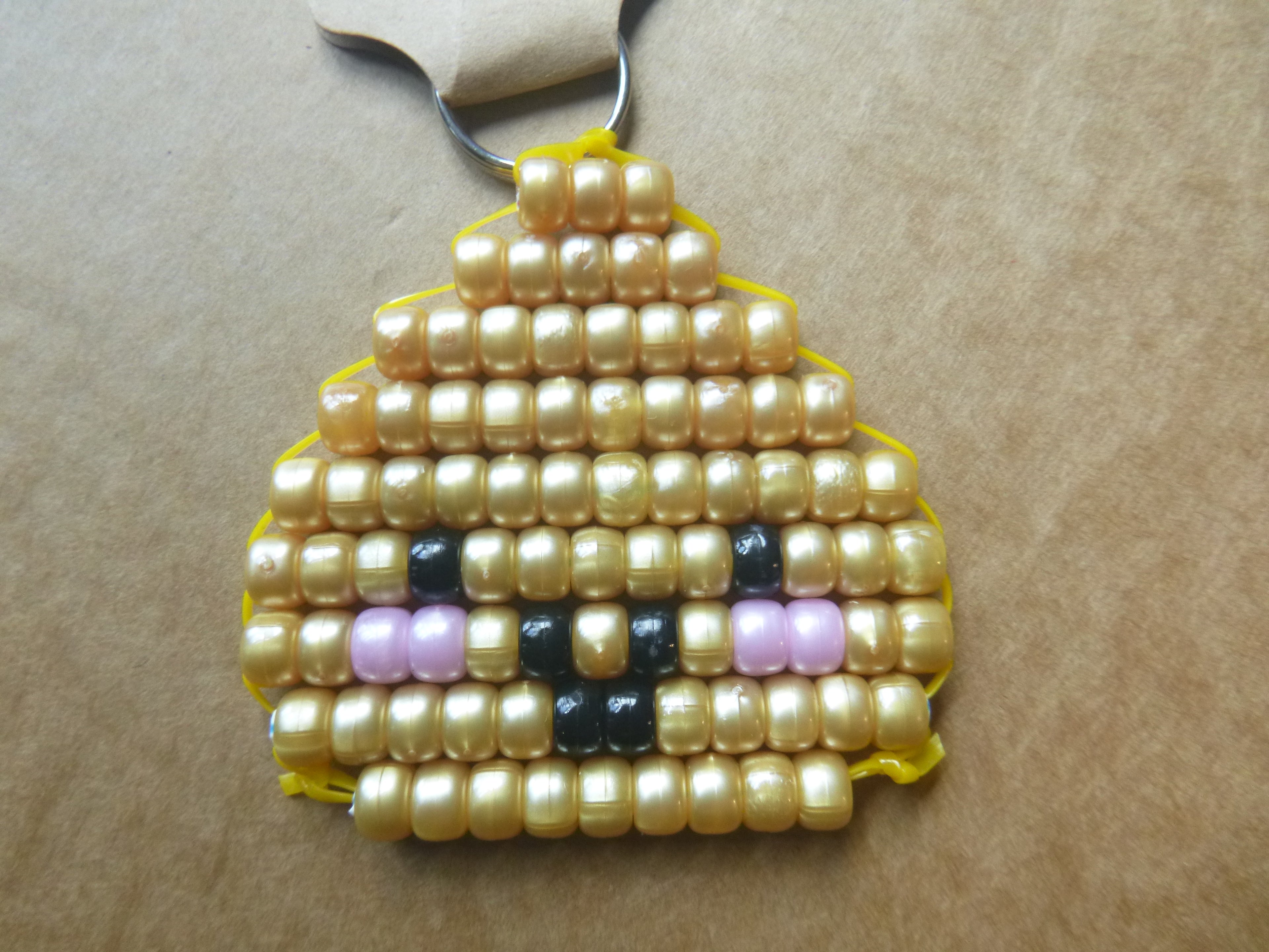 DUMPLING Handmade Pony Bead Keychain