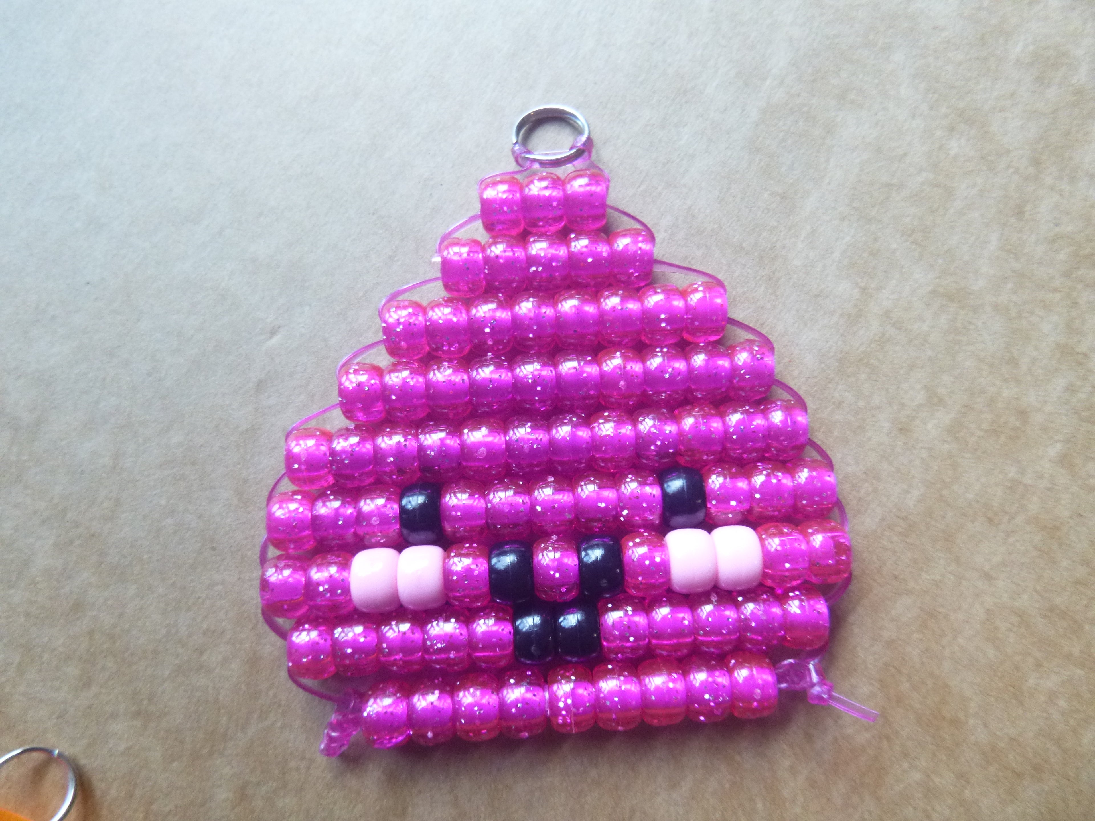 DUMPLING Handmade Pony Bead Keychain
