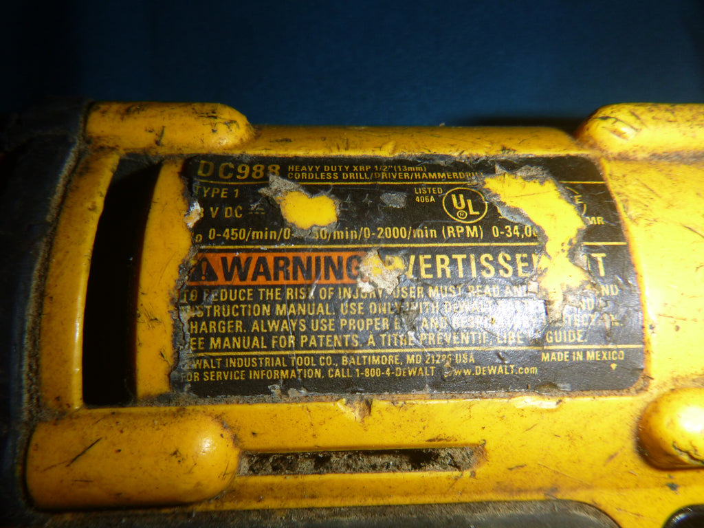 DeWalt DC988 Heavy Duty XRP 1/2" Hammer Drill 18v