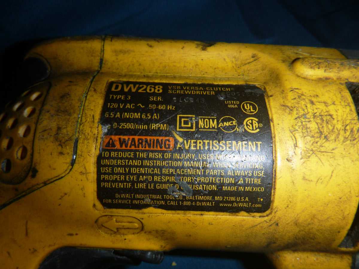 DeWalt DW268VSR Versa-Clutch Screwdriver Drill Corded Electric 110v