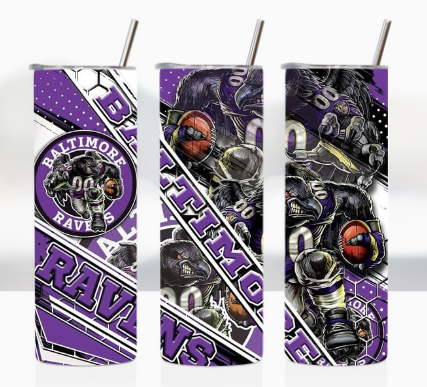 Baltimore Ravens 20oz Skinny Tumbler