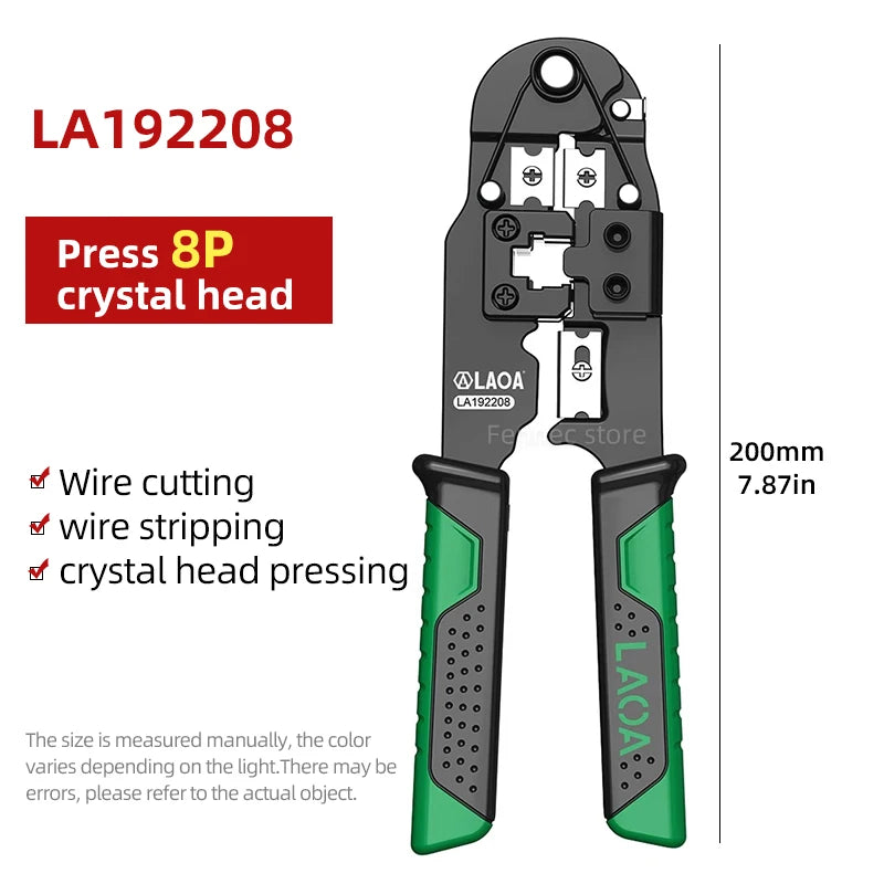 LAOA Crimping Tool Ethernet Network LAN Cable Crimper Cutter Stripper Plier for 6P/8P Crystal Head Pressing Pliers LA192218