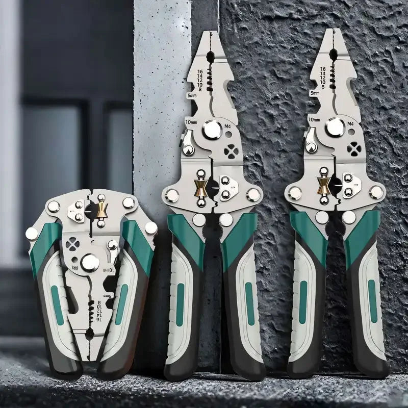 Foldable wire stripper pulley design multi-function electrician wire splitter wire winding pliers crimping pliers hand tool
