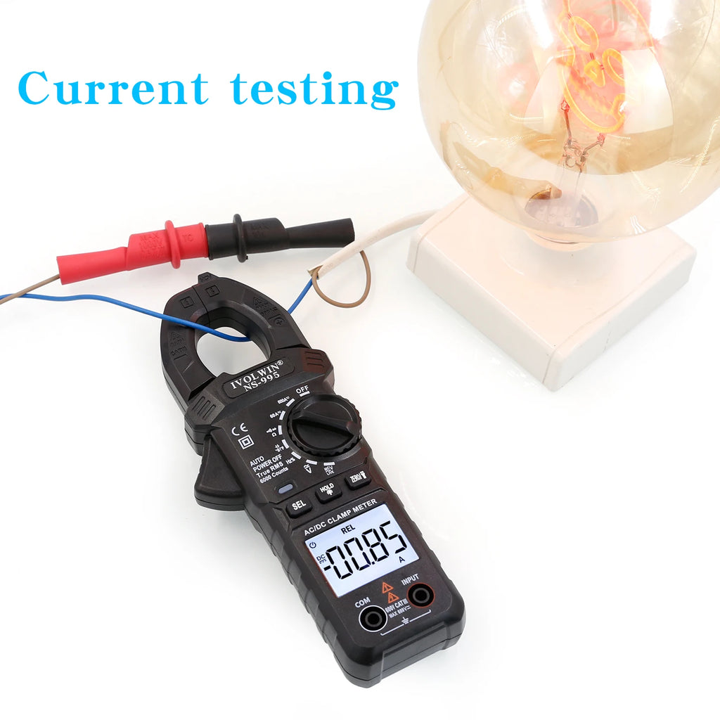 NS-995 AC/DC Digital Clamp Meter, High-Precision Multimeter, Clamp Ampermeter, Temperature, and Capacitance Clamp Meter