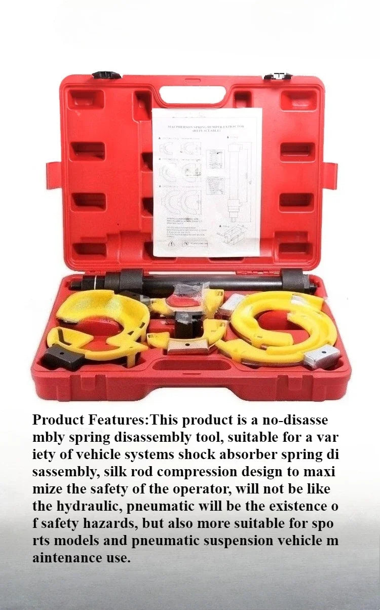 McPherson Strut Spring Compressor Set, Strut Spring Compressor Kit, Replacement Fork Strut Coil Extractor Removal Tool