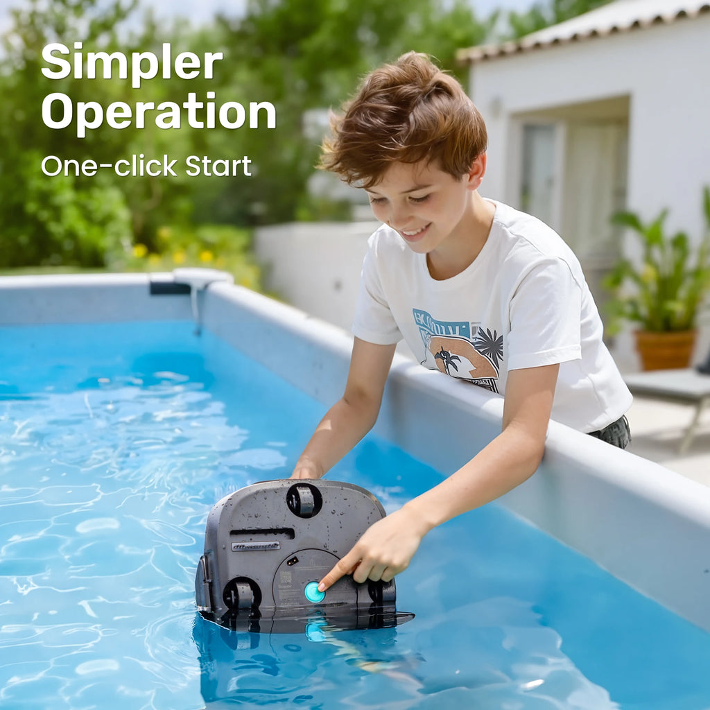 2026 New Gosvor Pool Cleaner Robot Pool Vacuum, Dual Cleaning Modes, Cordless Robotic Pool Cleaner Lasts 90 Mis, Self-Parking, Portable, 1200-1900GPH, Ideal for Above Ground Pool up to 860 sq.ft