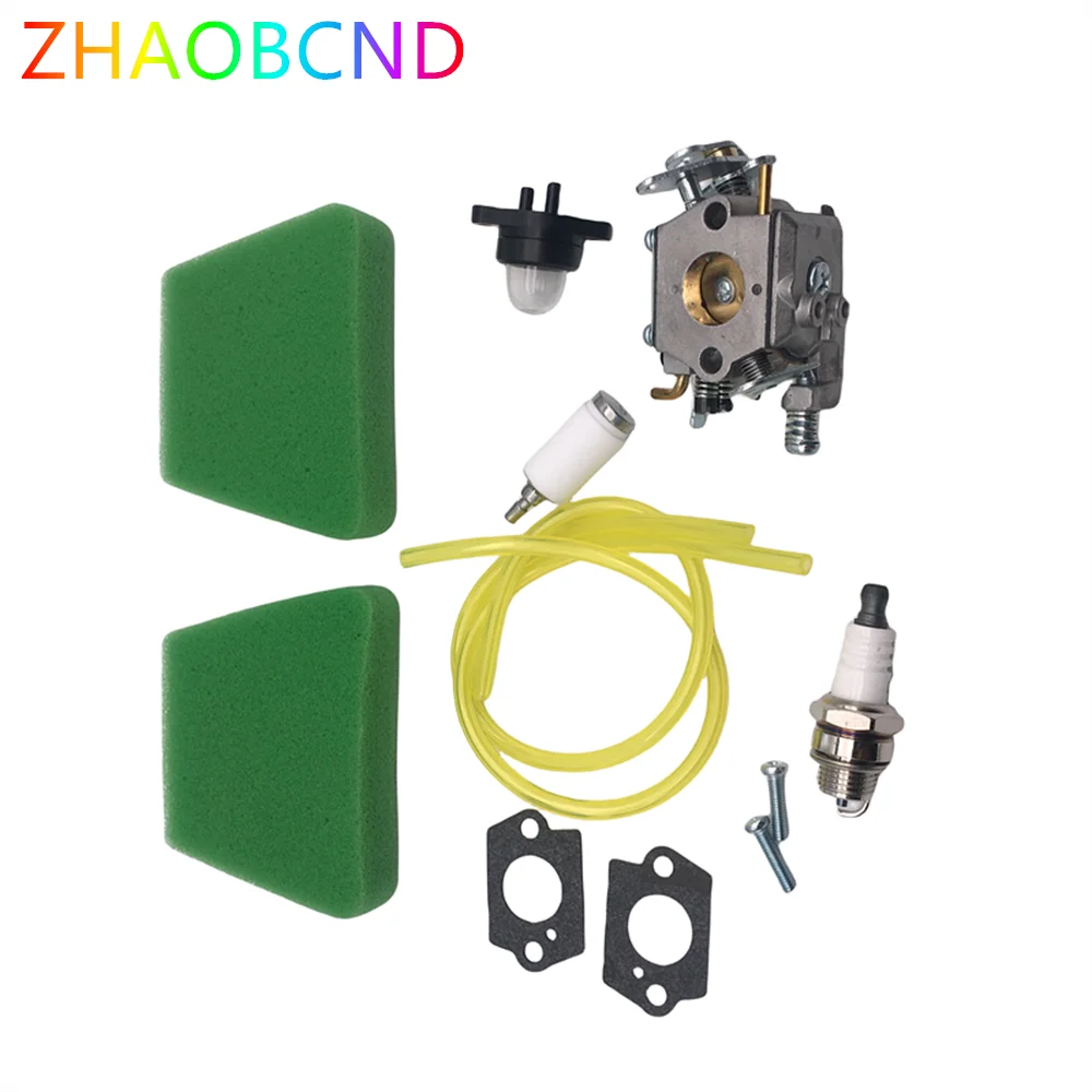 Carburetor Chainsaw For Partner 350 351 370 390 420 Mcculloch 333 335 338 Poulan 050 2055 2115 Primer Pump Spark Plug Carb Kit