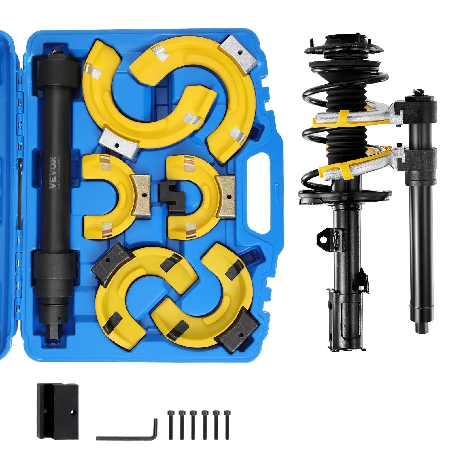 McPherson Strut Spring Compressor Set, Strut Spring Compressor Kit, Replacement Fork Strut Coil Extractor Removal Tool