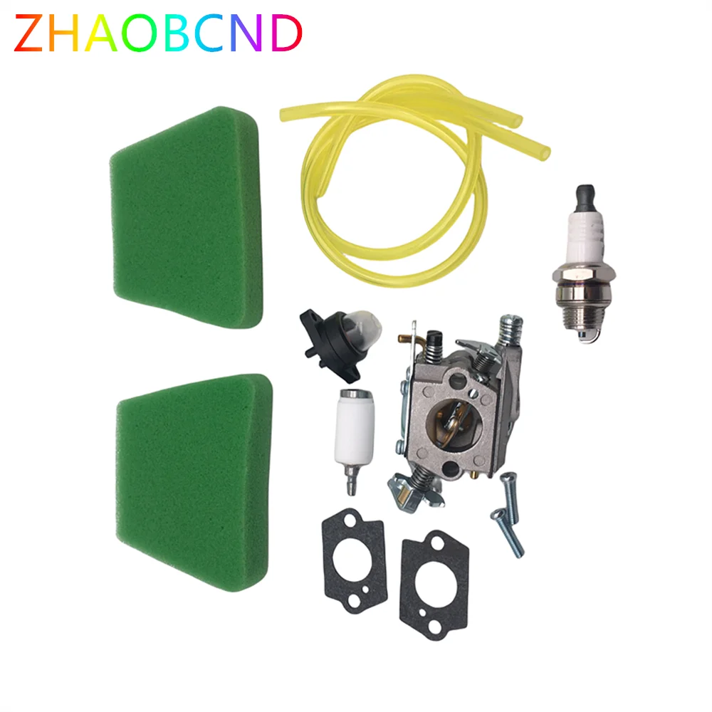 Carburetor Chainsaw For Partner 350 351 370 390 420 Mcculloch 333 335 338 Poulan 050 2055 2115 Primer Pump Spark Plug Carb Kit