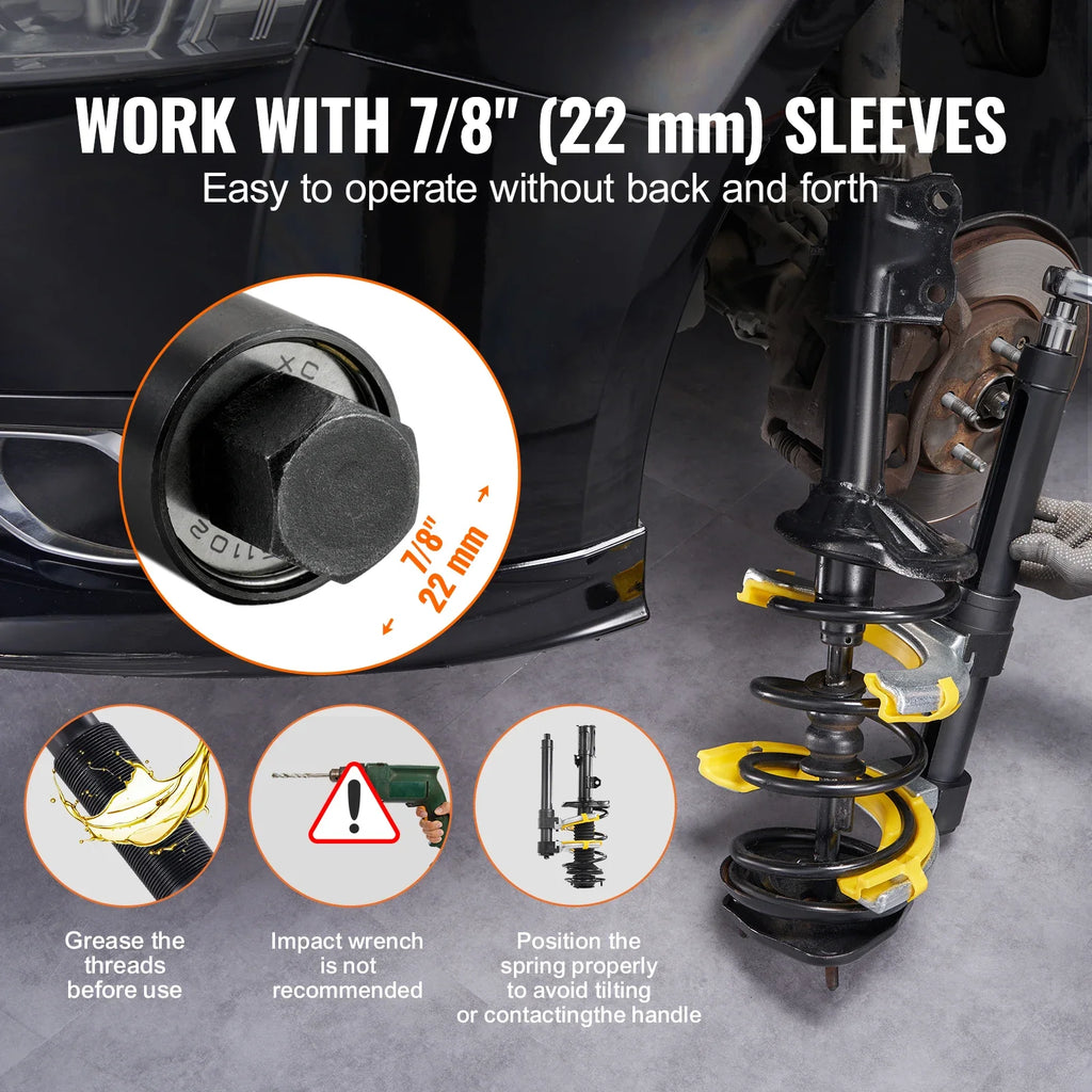 McPherson Strut Spring Compressor Set, Strut Spring Compressor Kit, Replacement Fork Strut Coil Extractor Removal Tool